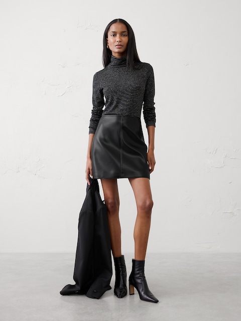 Lurex Soft Luxe Turtleneck Top