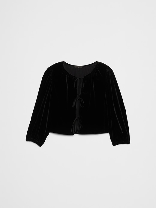 Velvet Tie-Front Top | Banana Republic Factory