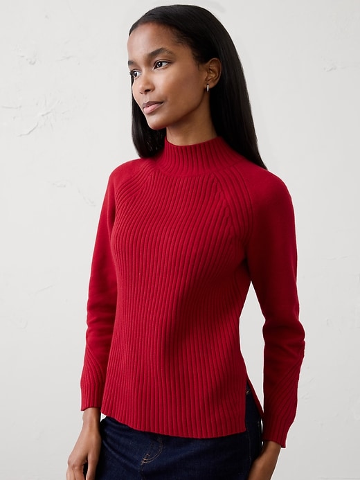 Ribbed Mock-Neck Sweater | Banana Republic Factory