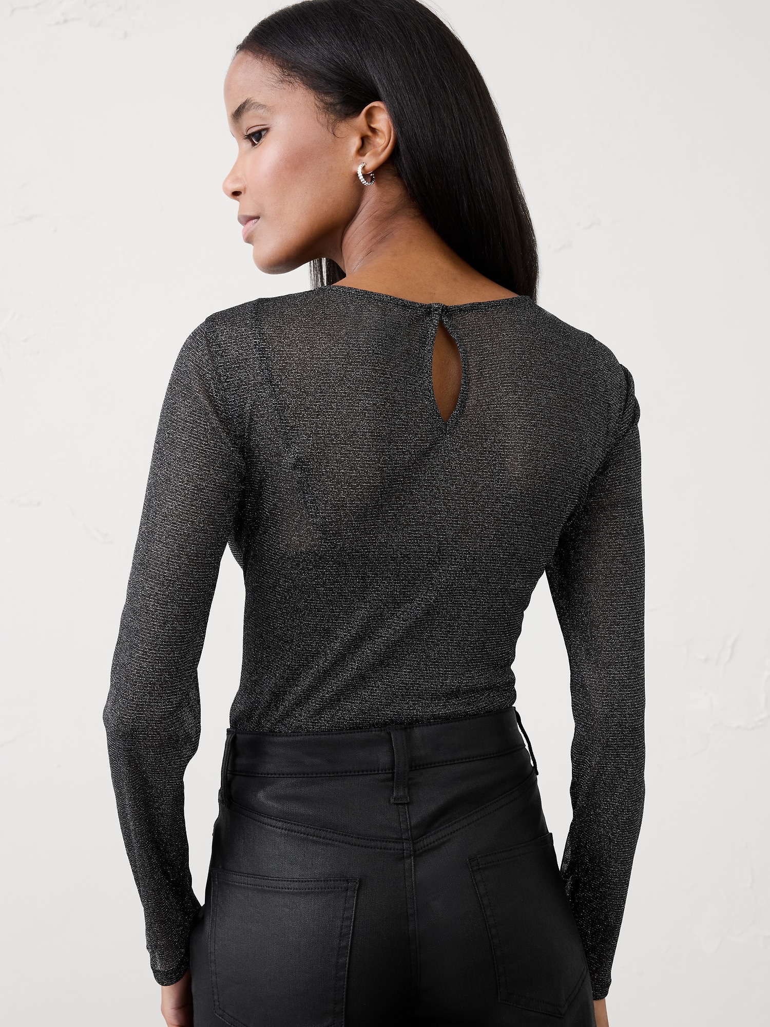 Image number 2 showing, Lurex Mesh Top