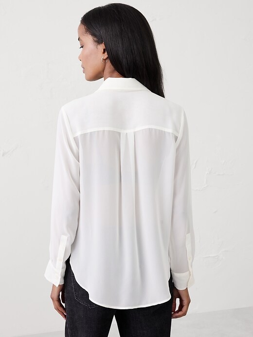 Tuxedo-Bib Blouse