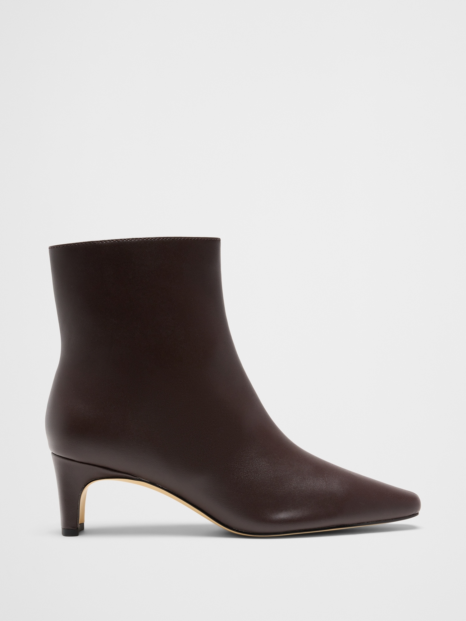 Vegan Leather Dress Bootie - Chocolate Brown