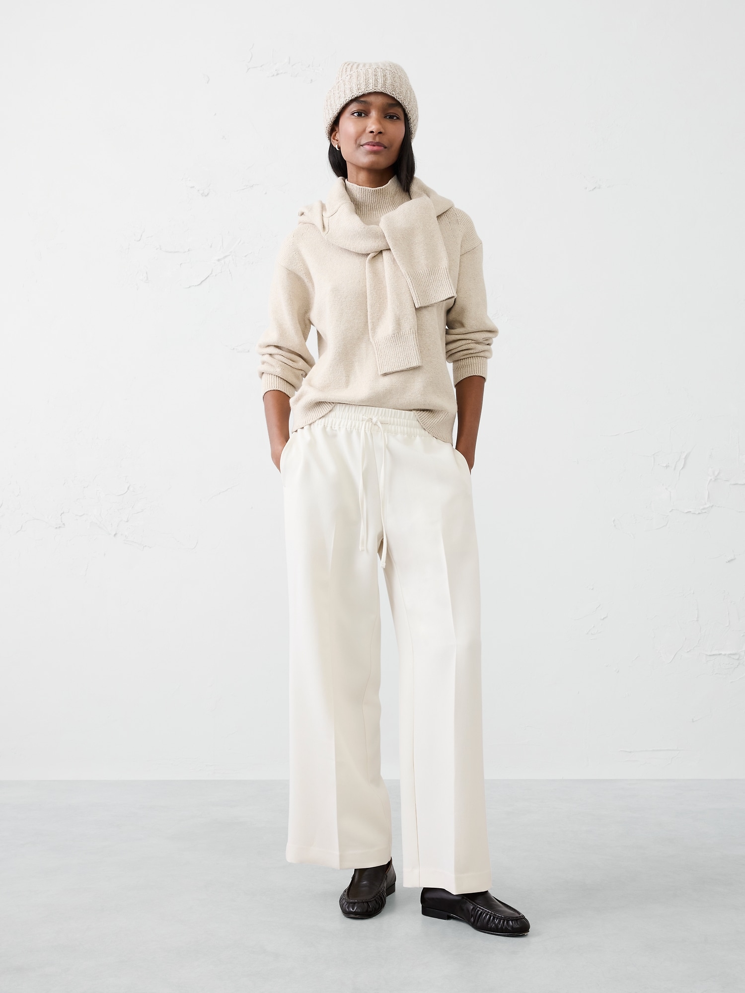 Image number 1 showing, Straight Mid-Rise Pull-On Pant