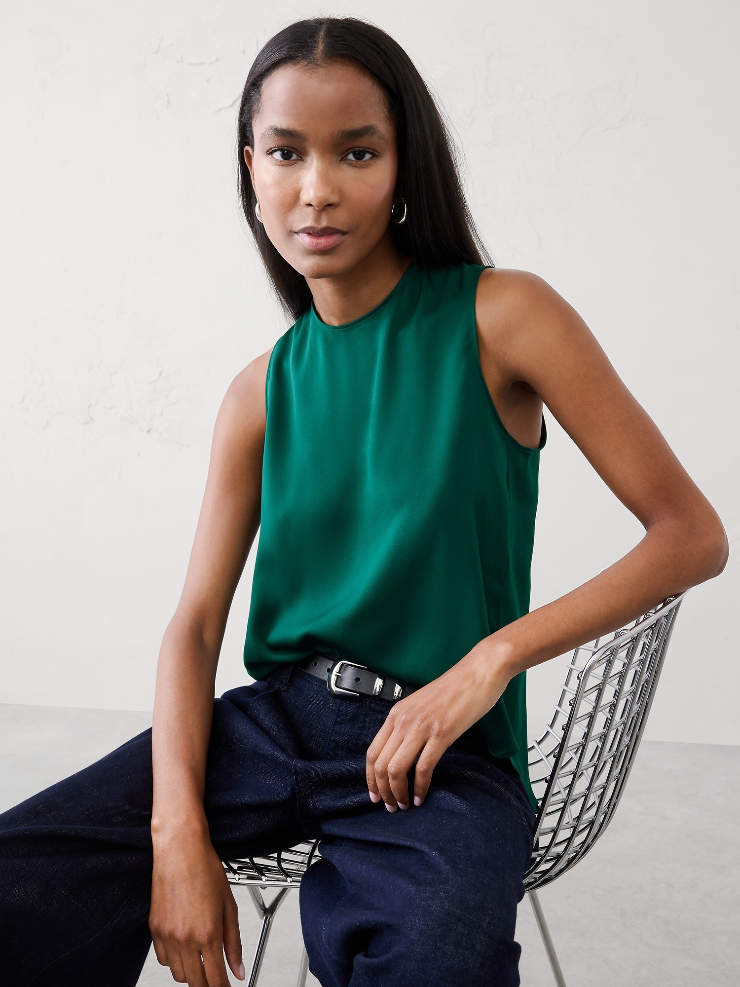 Shell Tank - Sapphire Green