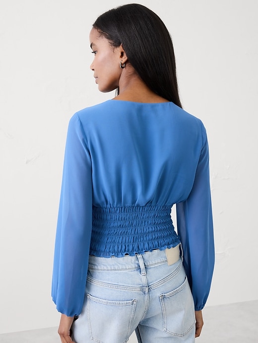 Ruched V-Neck Top | Banana Republic Factory