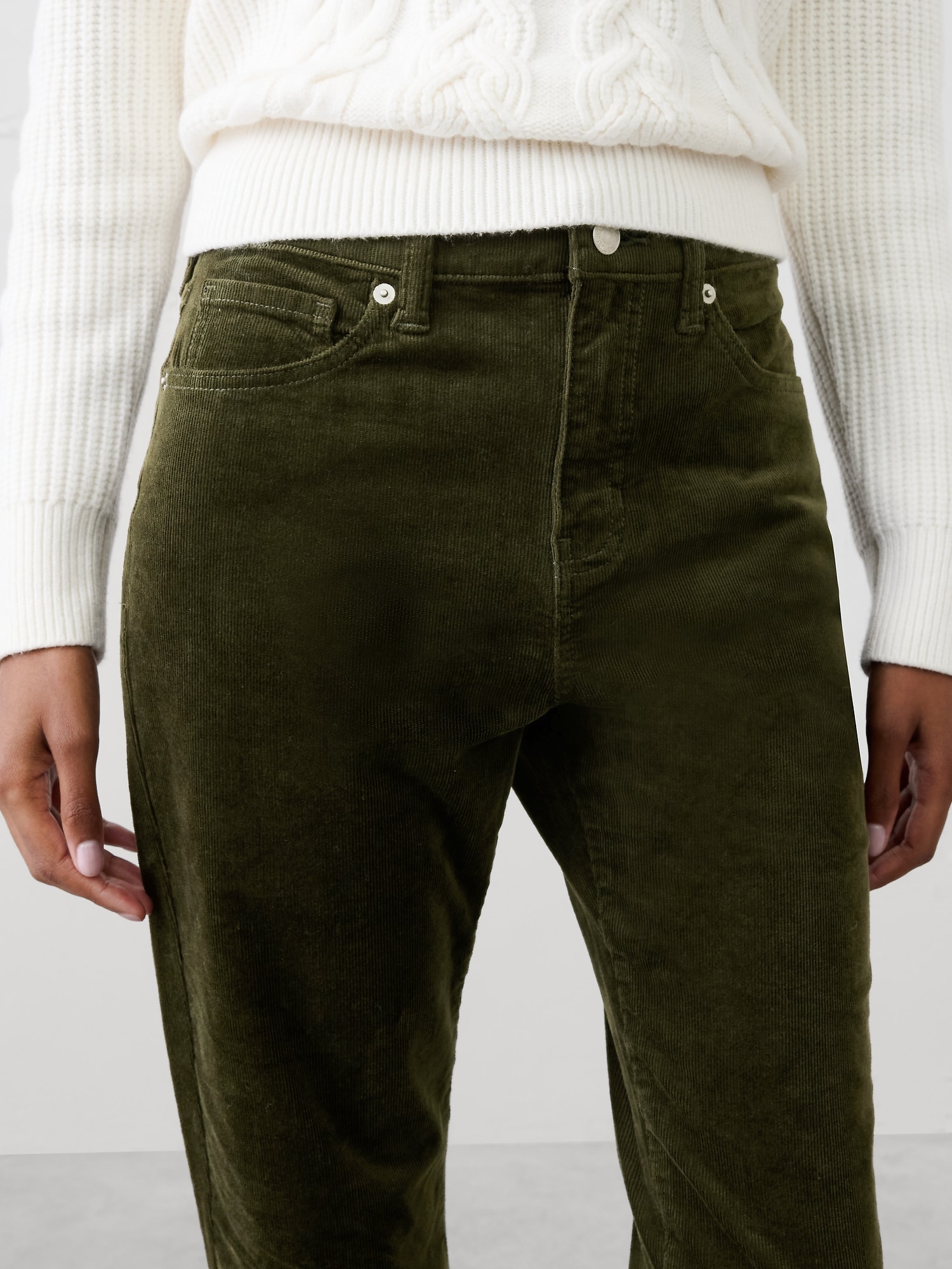 Image number 3 showing, Slim High-Rise Corduroy Pant
