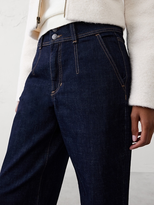 Wide-Leg High-Rise Darted Trouser Jean