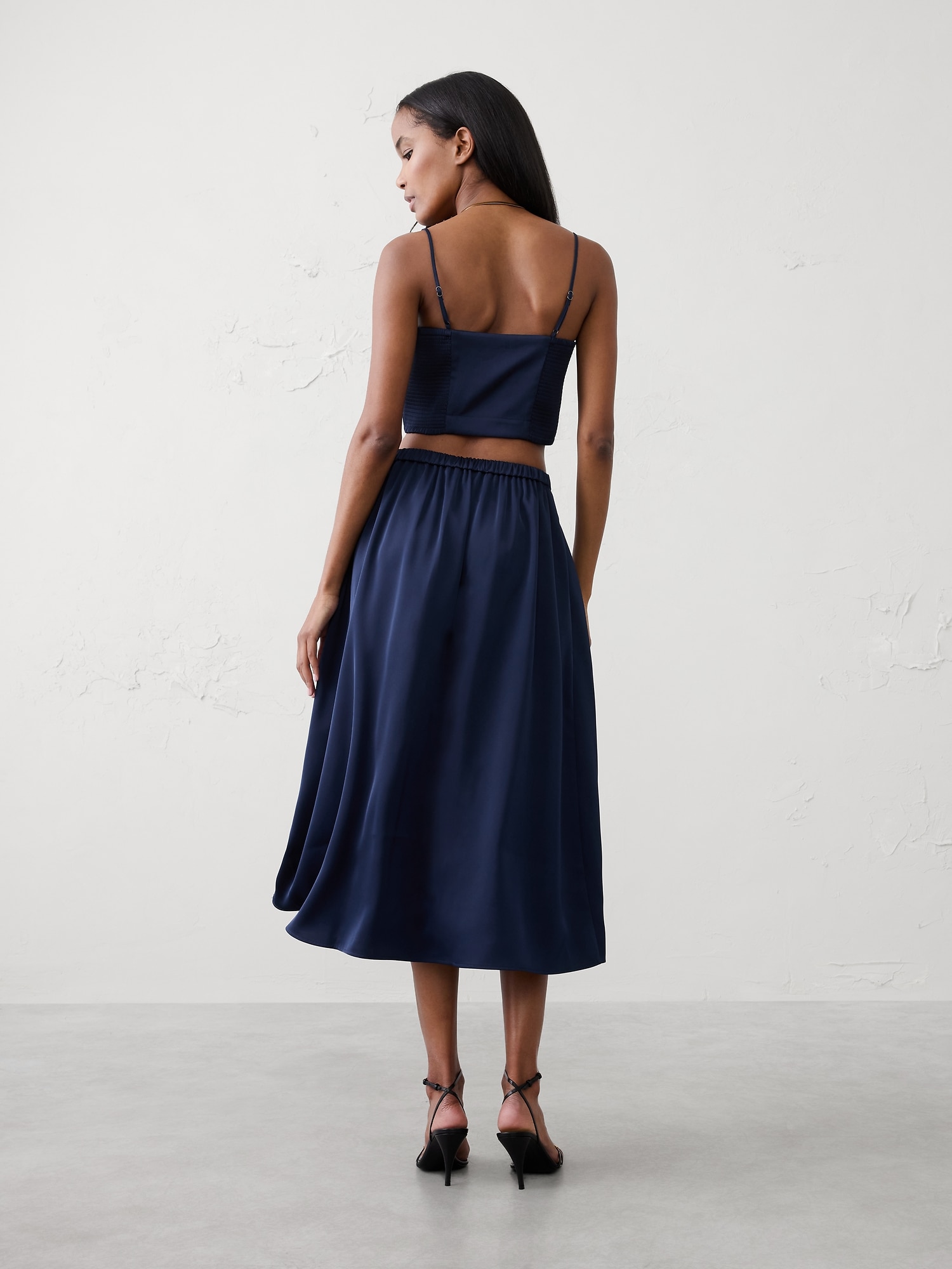Image number 2 showing, Satin Midi Skirt