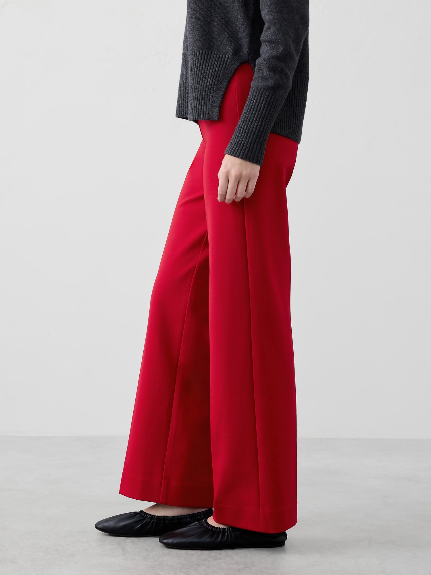 Straight Ponte Pull-On Pant - Red Chakra