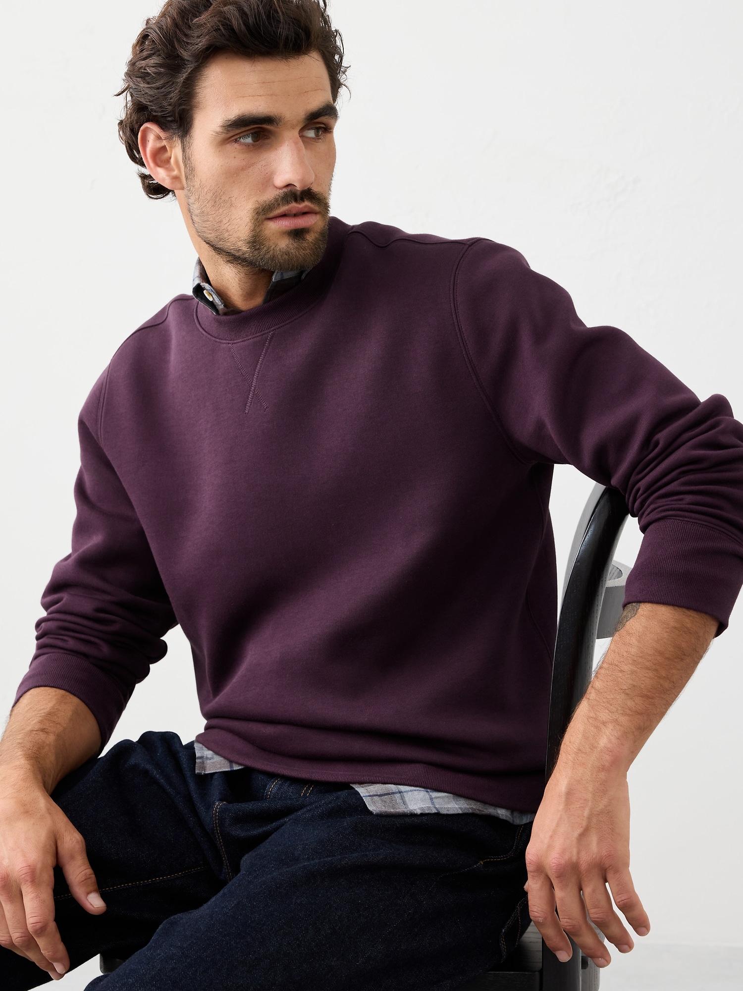 Knit Sweatshirt - Ruby Plum