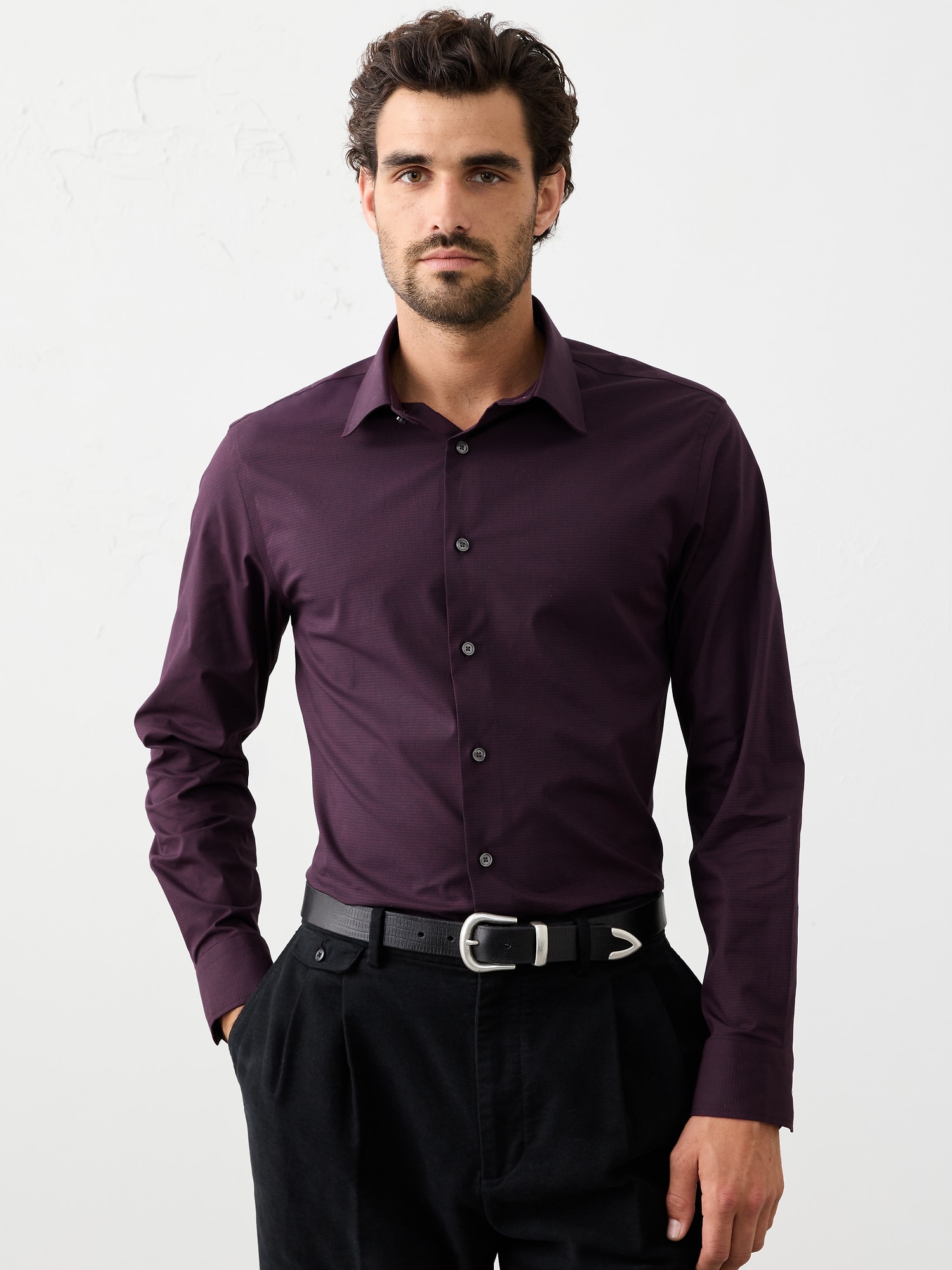 Image number 1 showing, Slim Untucked Dress Shirt