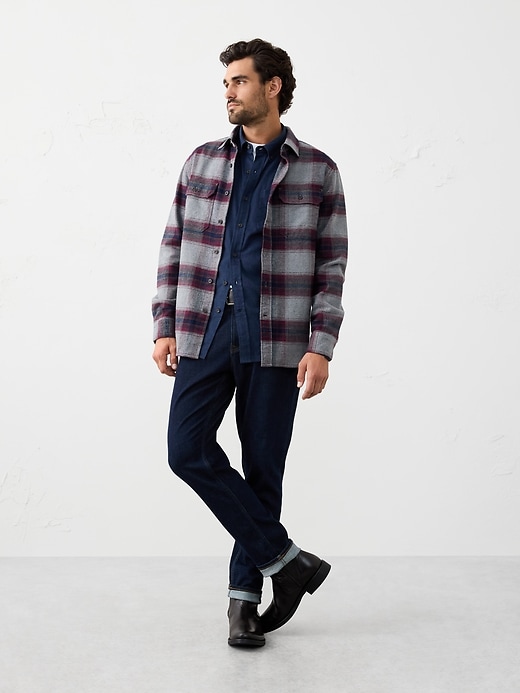 Slim-Fit Lightweight Flannel Shirt