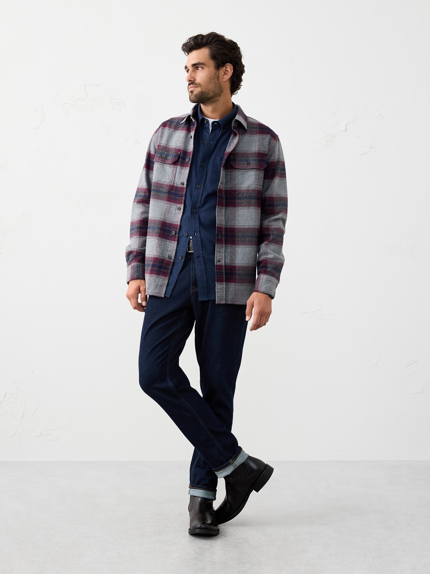 Image number 6 showing, Slim-Fit Lightweight Flannel Shirt