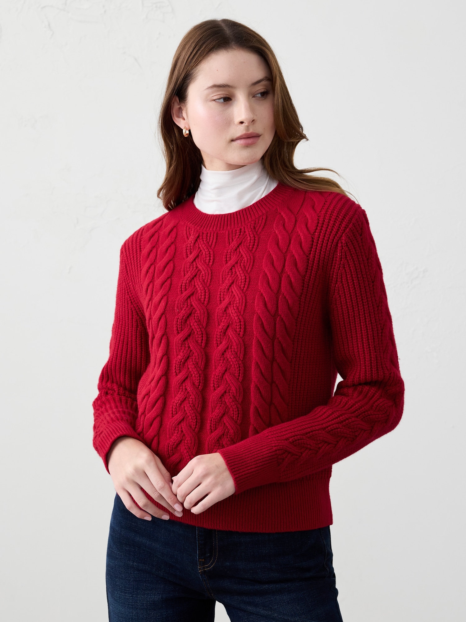 Image number 1 showing, Cable Pullover Sweater