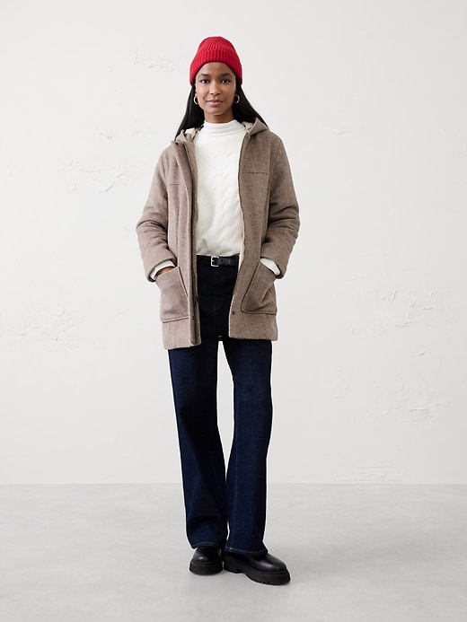 Melton Hooded Jacket | Banana Republic Factory