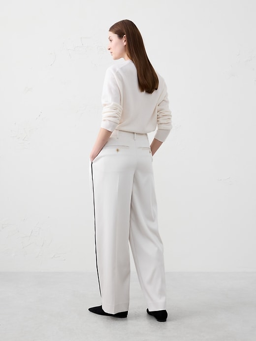 Straight Ultra High-Rise Satin Trouser