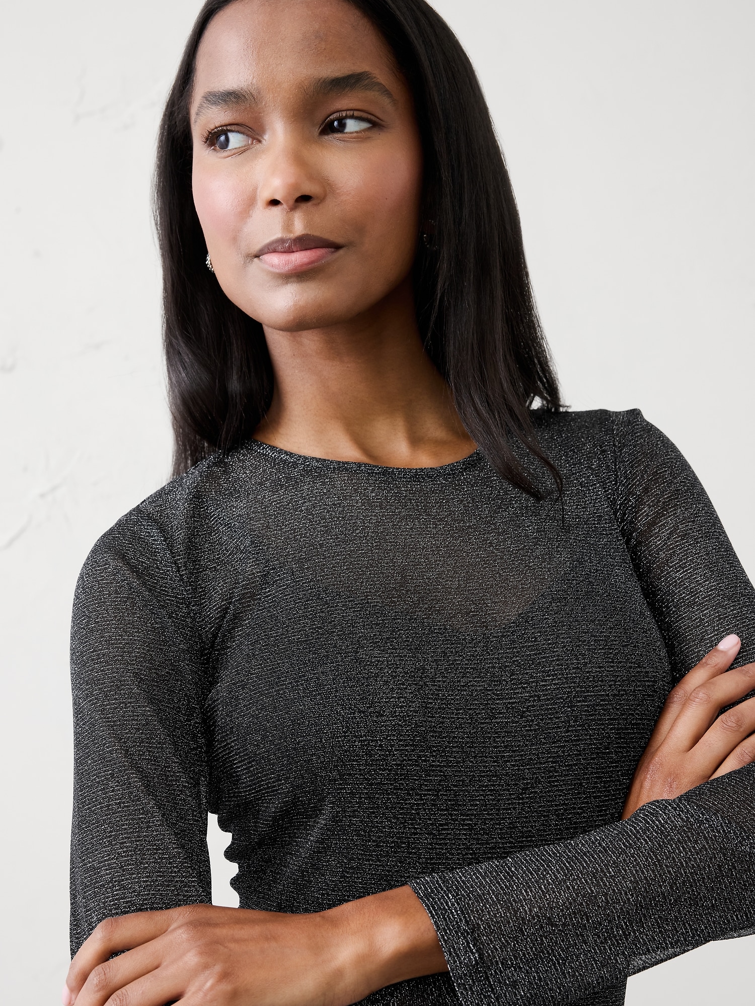 Image number 3 showing, Lurex Mesh Top