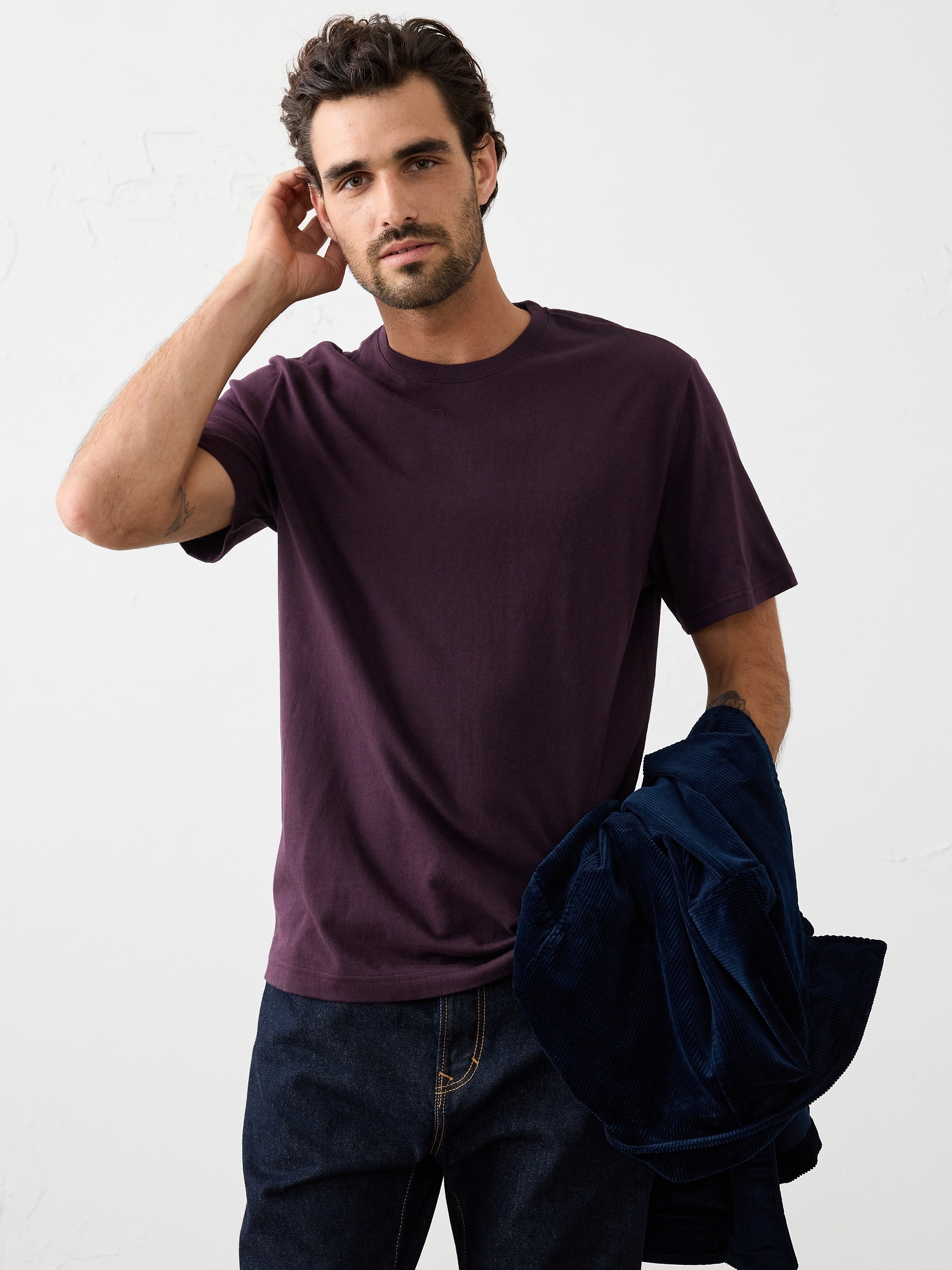 Midweight Cotton T-Shirt - Midnight Lily