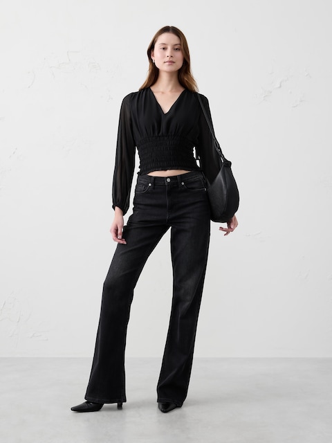 Ruched V-Neck Top