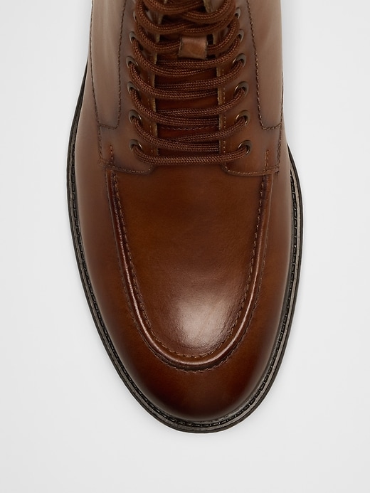 Smooth Leather Moc Toe Boot | Banana Republic Factory