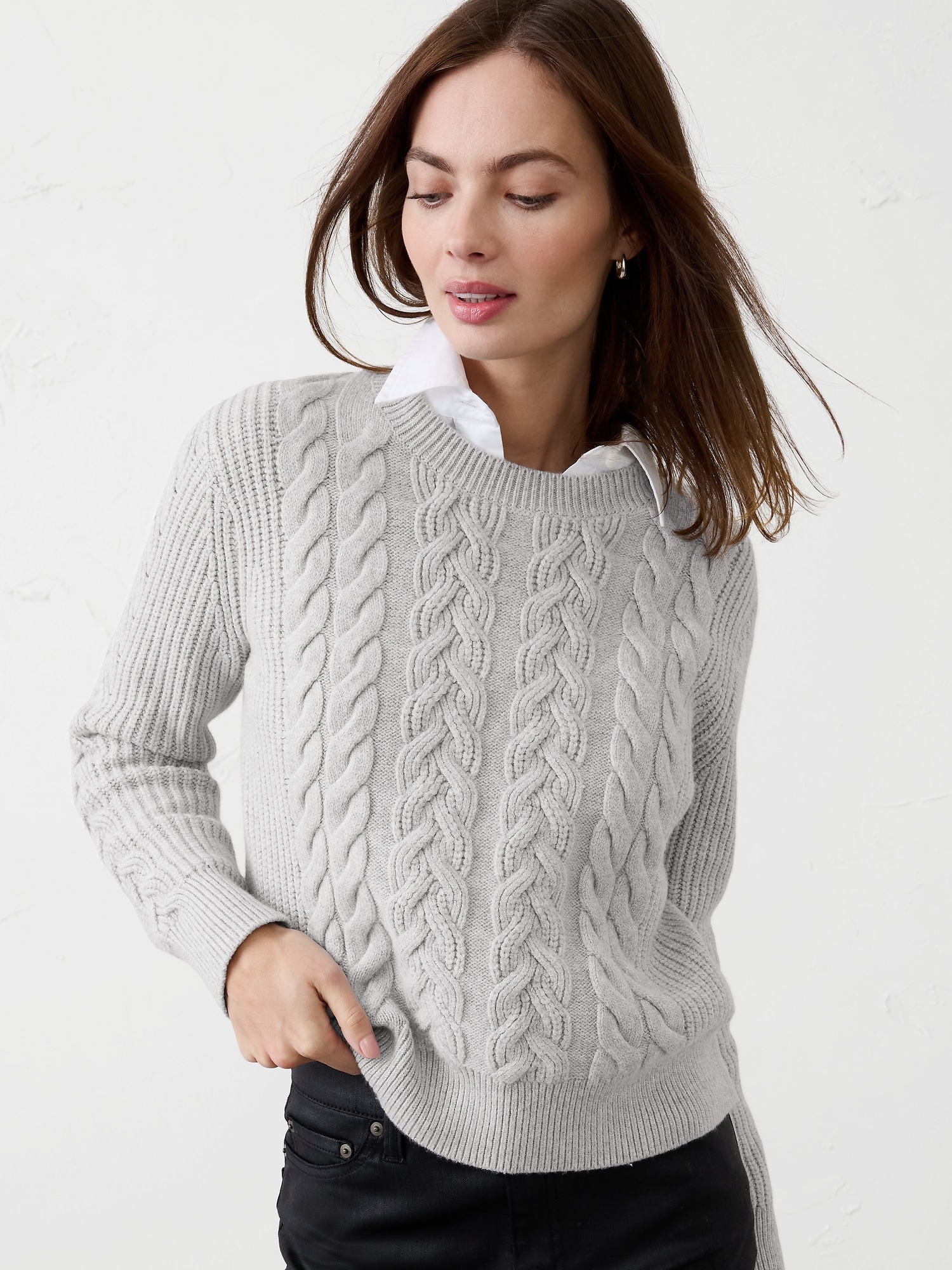 Image number 1 showing, Cable Pullover Sweater