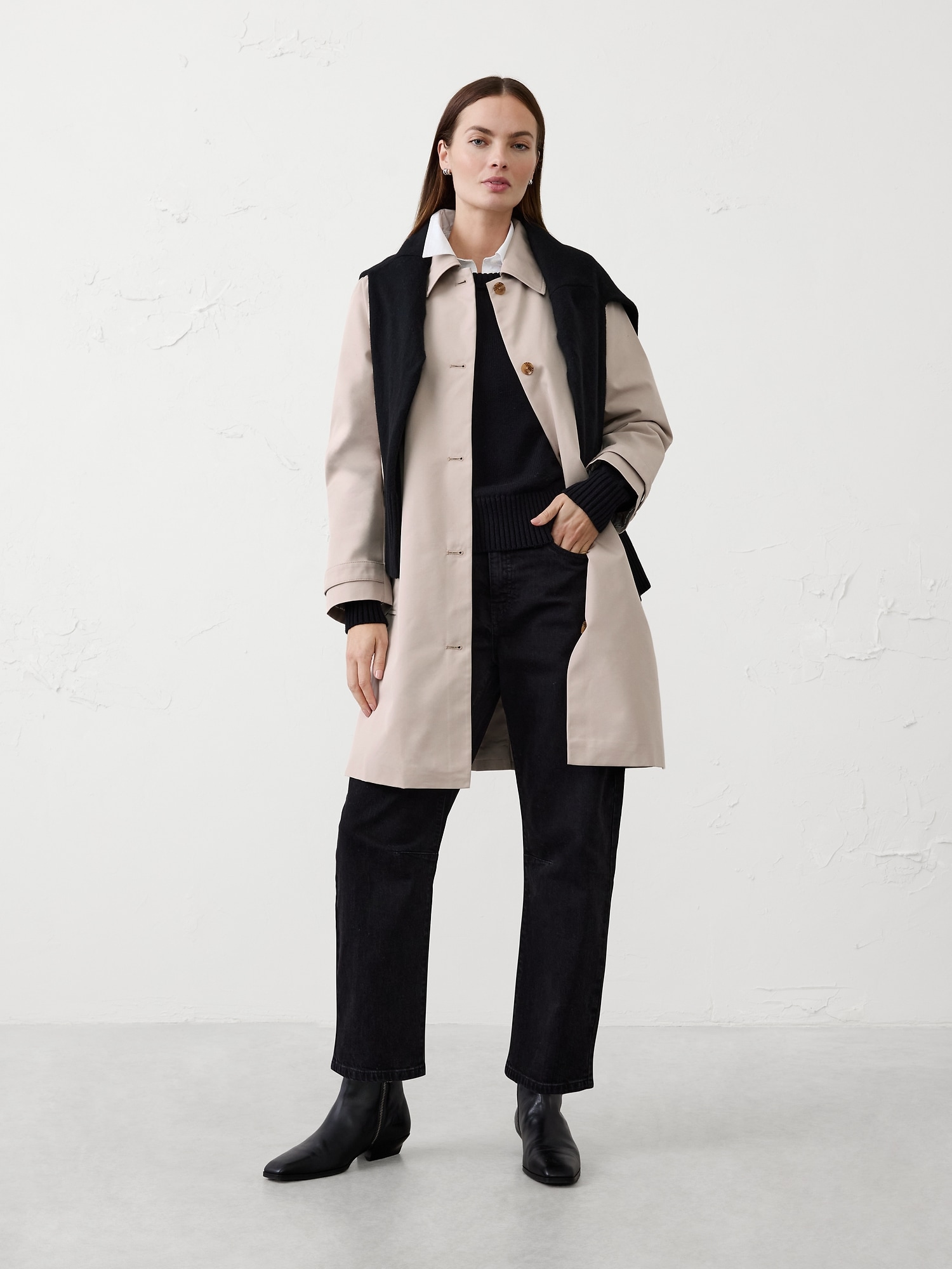 Image number 6 showing, Denim Mac Coat