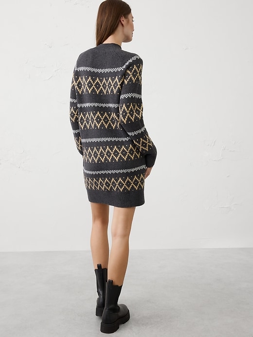 Fair Isle Mini Sweater Dress