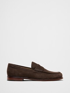 Banana Republic Suede Penny Loafers in Brown Classic Suede Penny Loafer | Banana Republic Factory main image 4