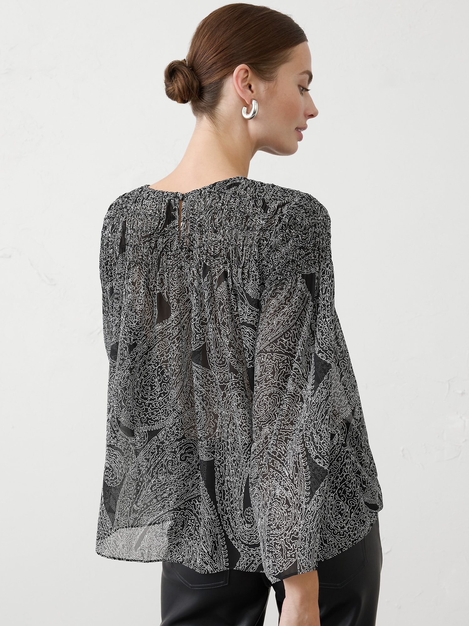 Image number 2 showing, Smocked Yoke Blouse