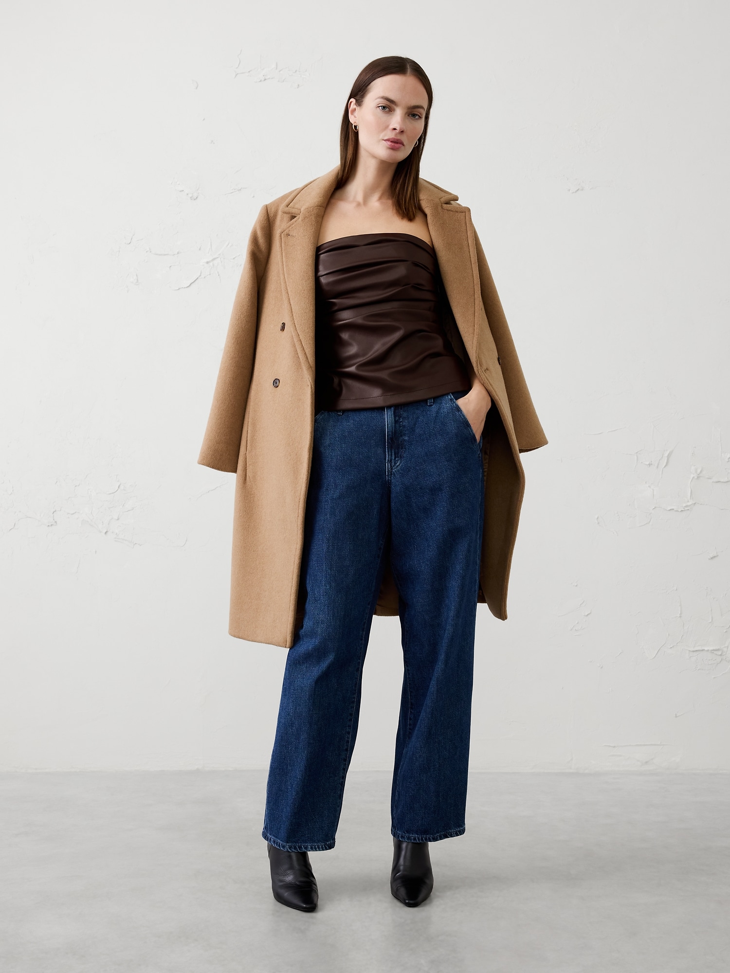 Image number 3 showing, Vegan Leather Pleated Bustier