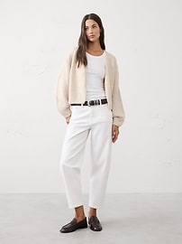 Brushed Cozy Open-Front Cardigan Sweater