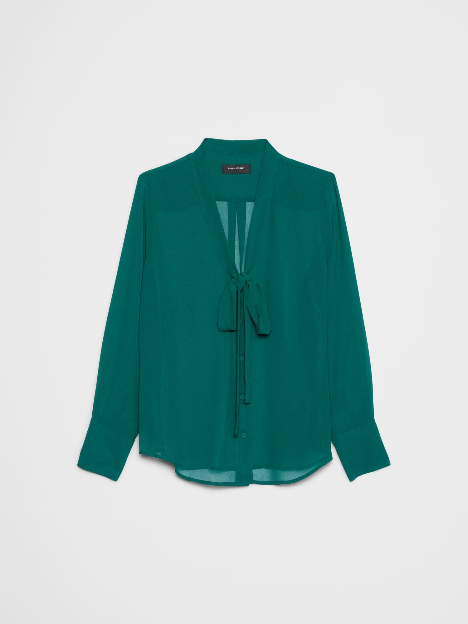 Image number 7 showing, Tie-Neck Blouse