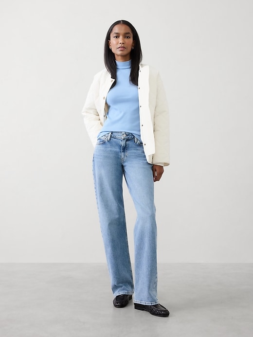 Ribbed Mock-Neck Top | Banana Republic Factory
