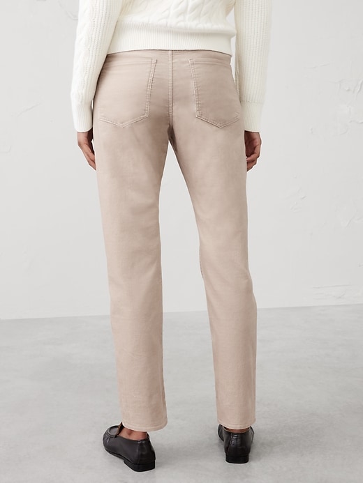 Slim High-Rise Velvet Pants