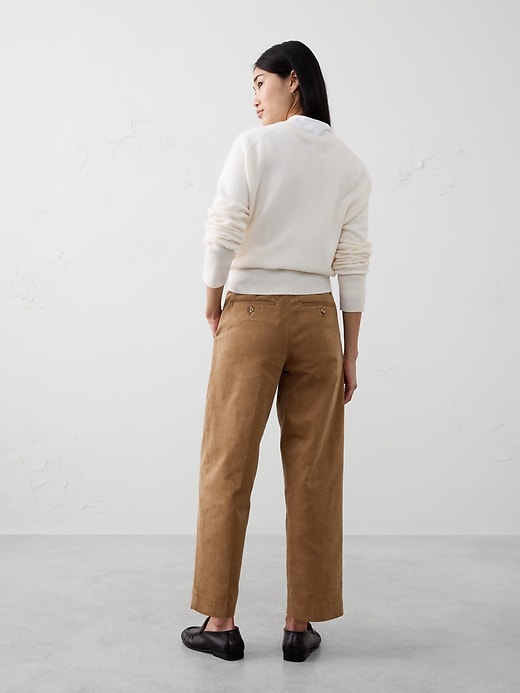 Straight Mid-Rise Corduroy Pant