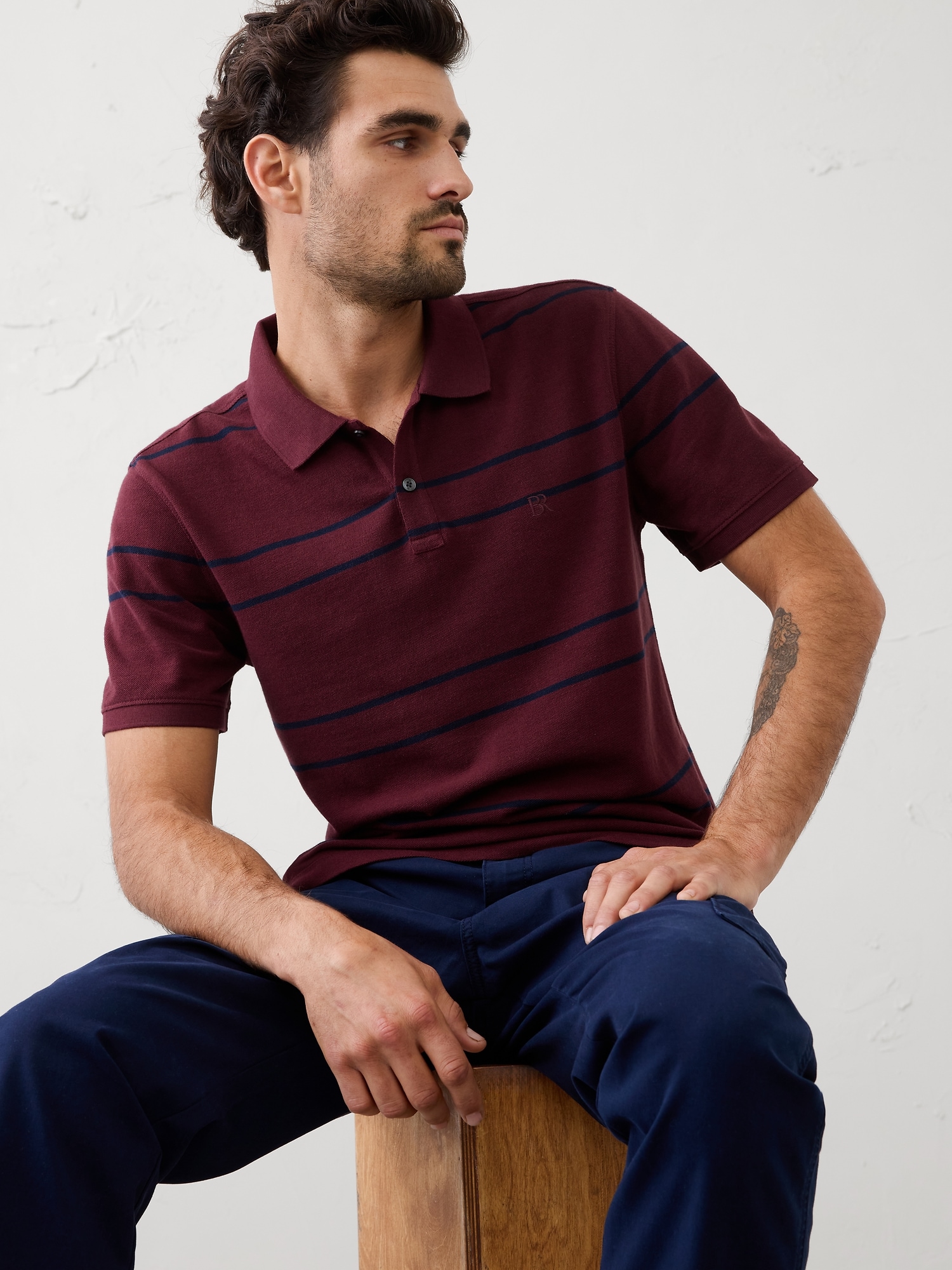 Slim-Fit Cotton Pique Polo