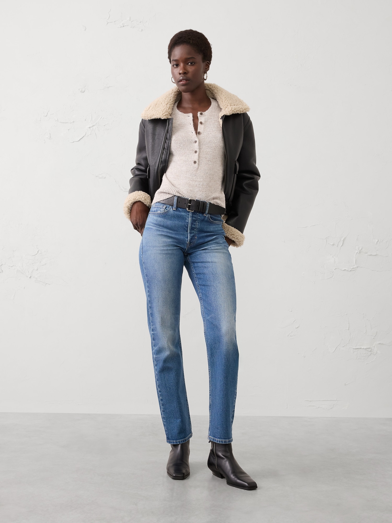 Henley Brushed Pullover Sweater - Light Taupe