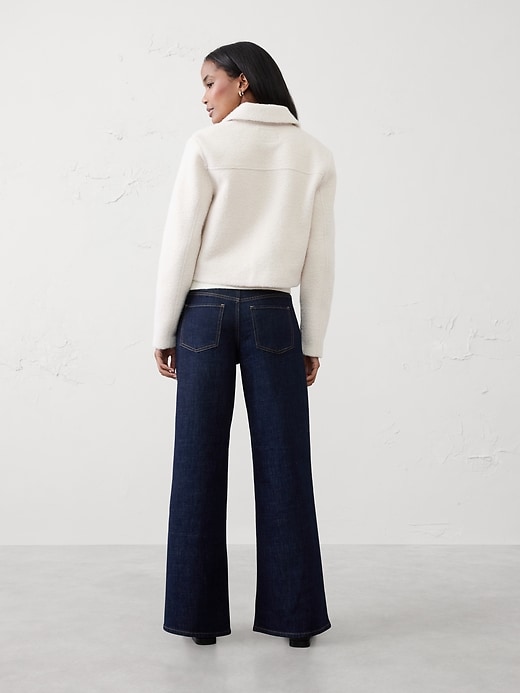 Wide-Leg High-Rise Darted Trouser Jean