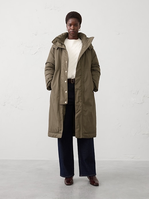 Long Puffer Coat | Banana Republic Factory