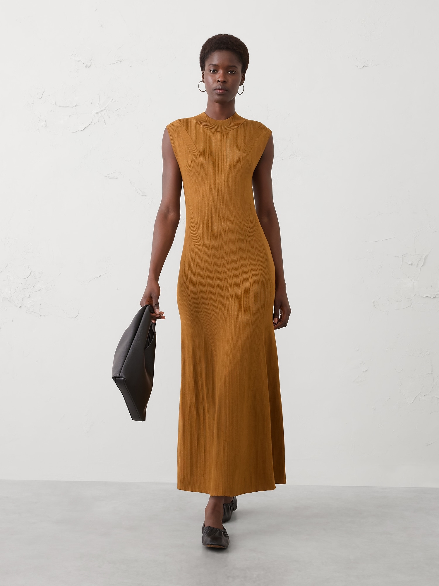 Ribbed Maxi Sweater Dress - Monks Robe