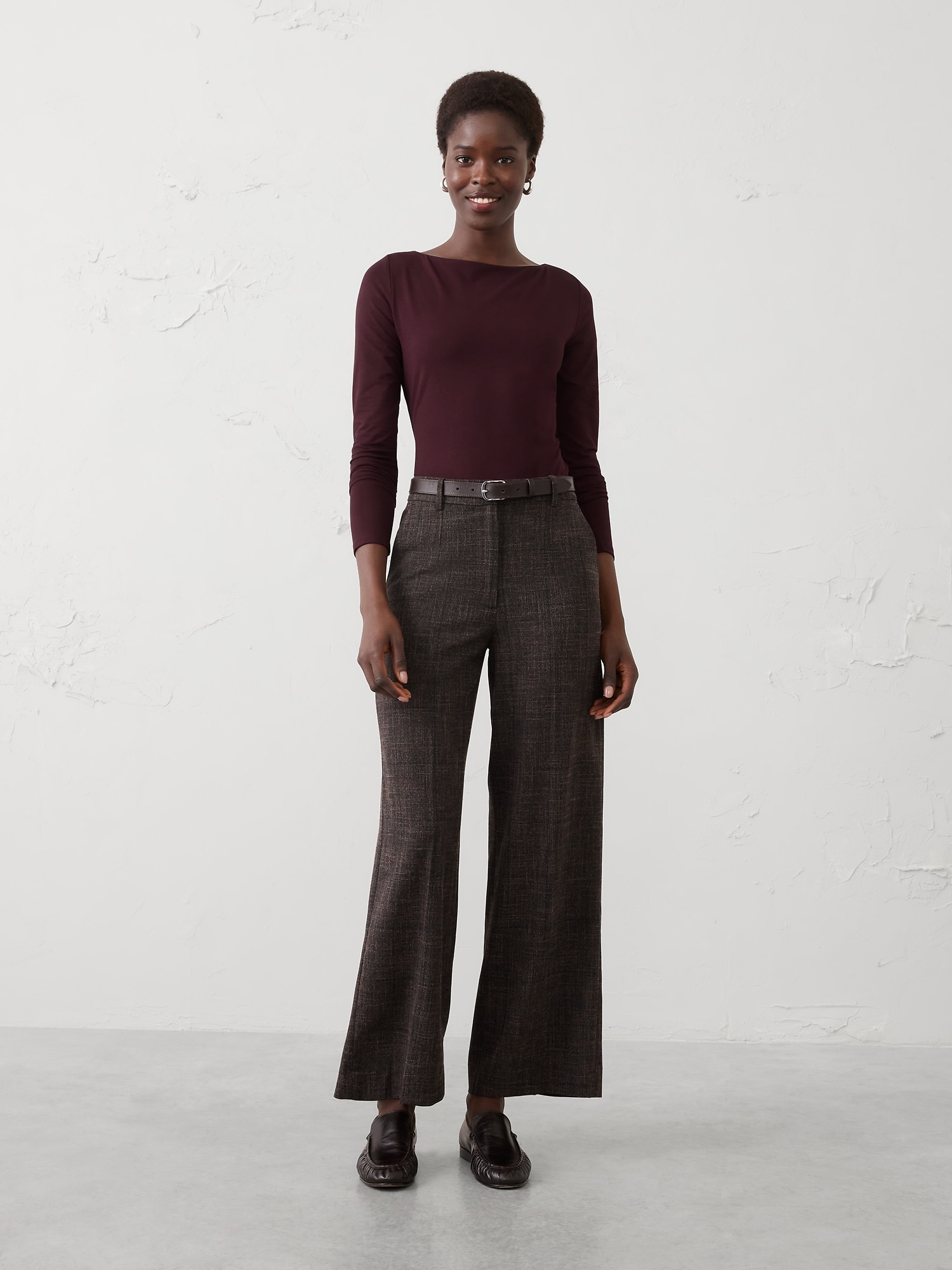 Soft Stretch T-Shirt - Vino Rosso