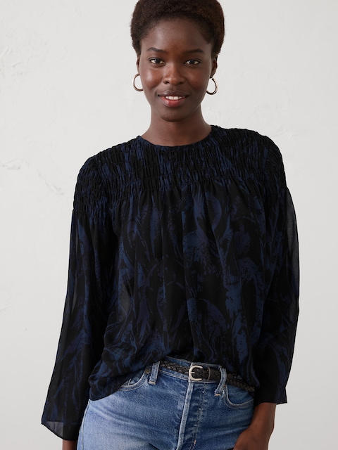 Smocked Yoke Blouse