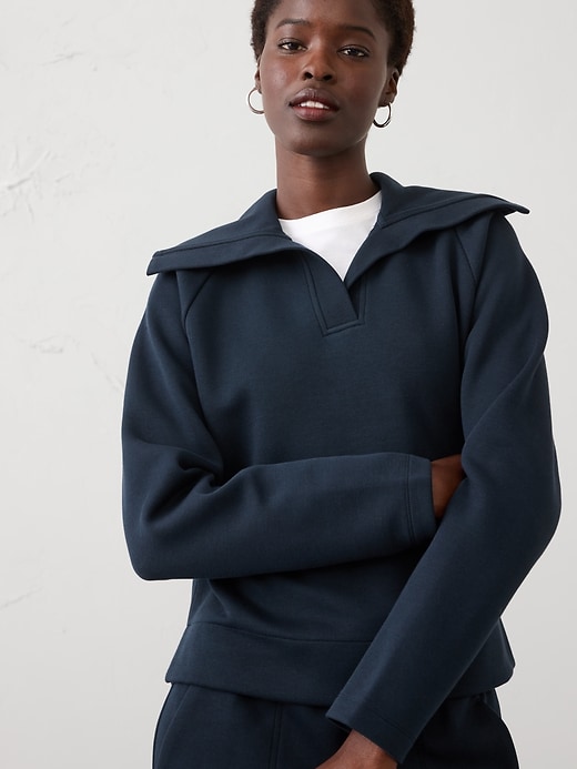 Ribbed Sweater Hoodie