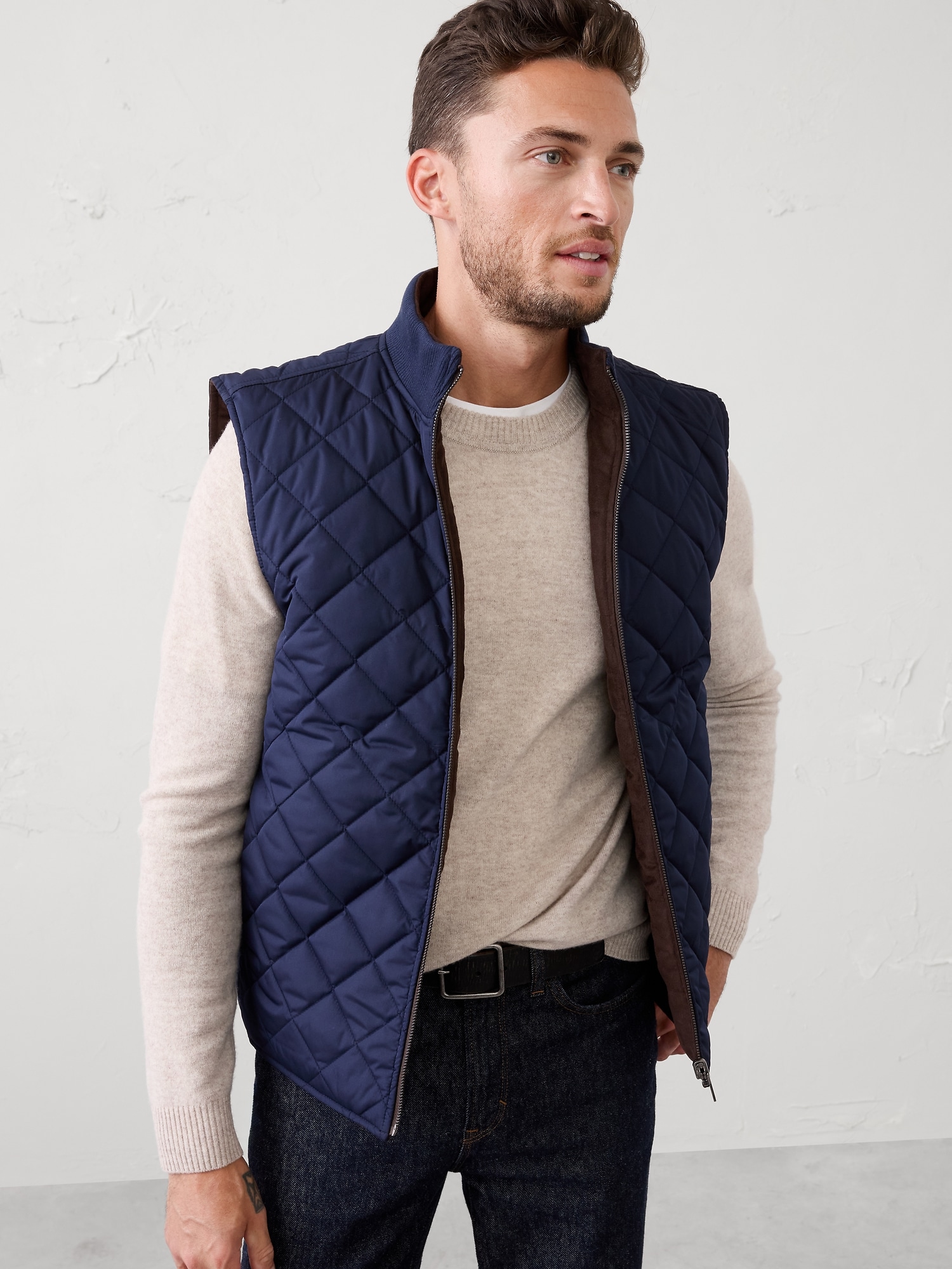 Image number 3 showing, Vegan Suede Reversible Vest