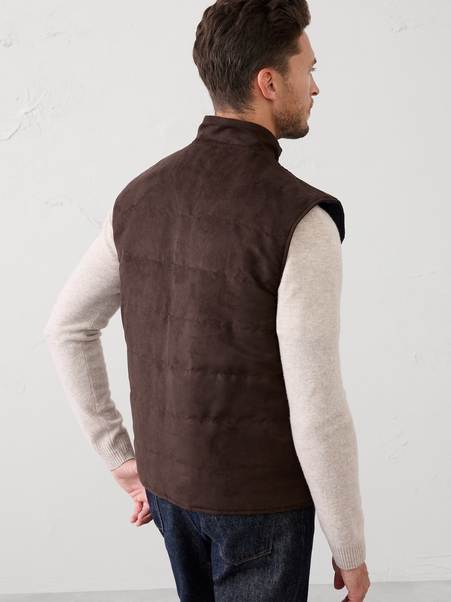 Image number 2 showing, Vegan Suede Reversible Vest