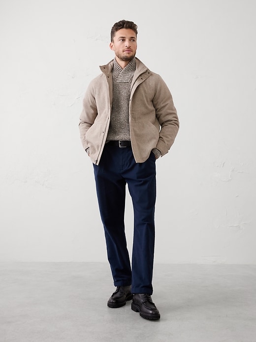 Wool-Blend Mock-Neck Jacket | Banana Republic Factory