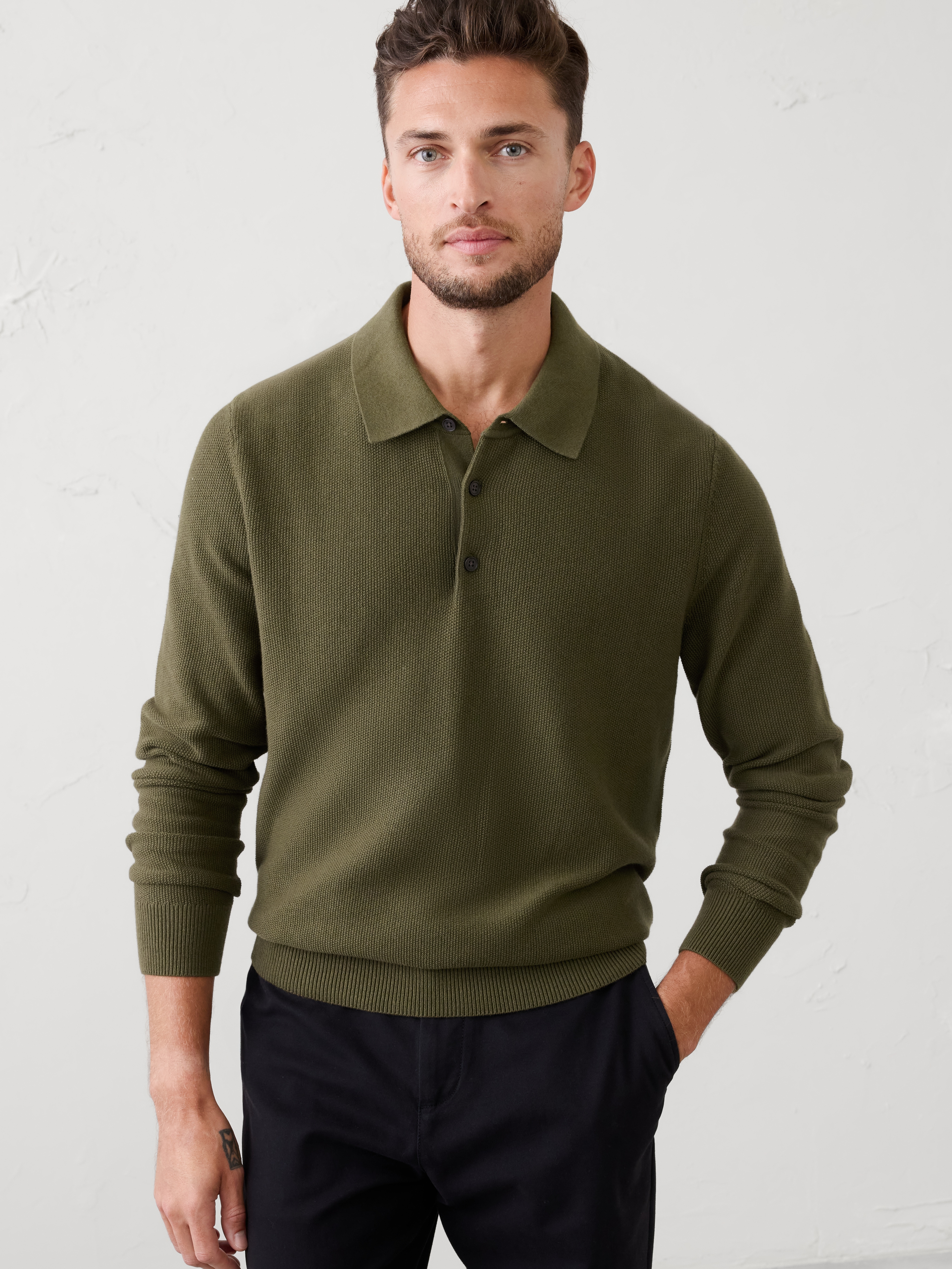 Seed Stitch Sweater Polo | Banana Republic Factory