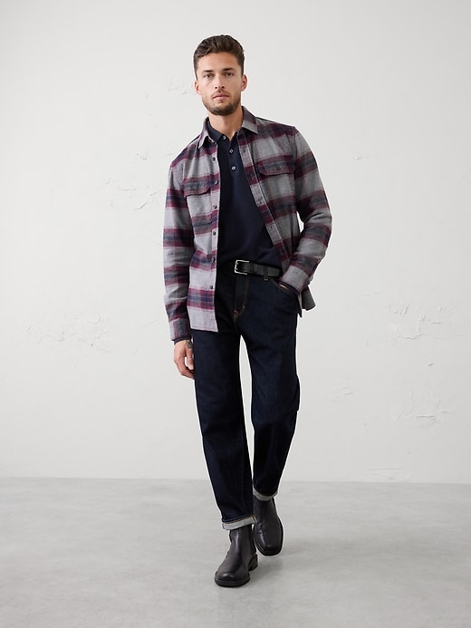 Seed Stitch Sweater Polo