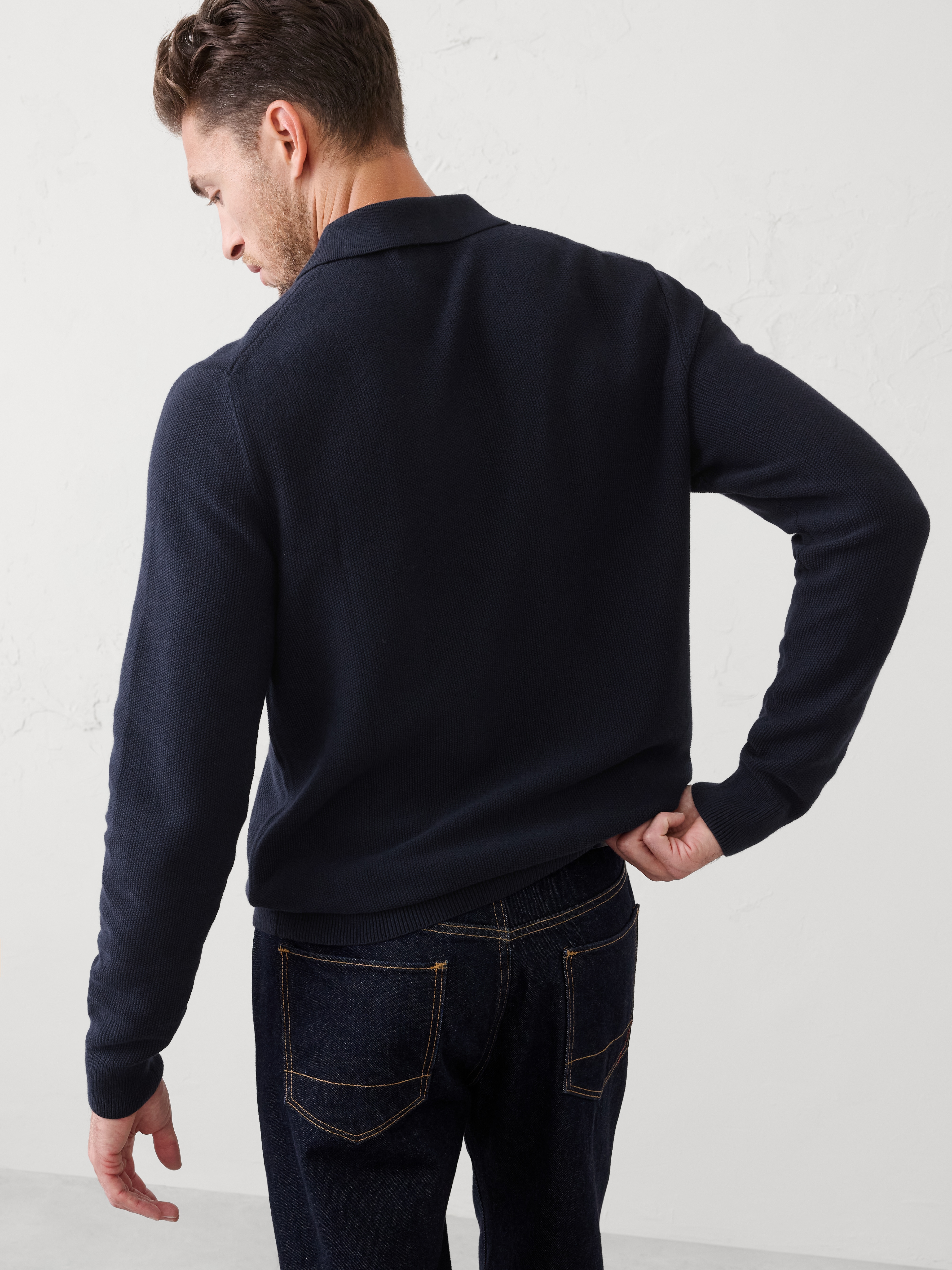 Seed Stitch Sweater Polo | Banana Republic Factory