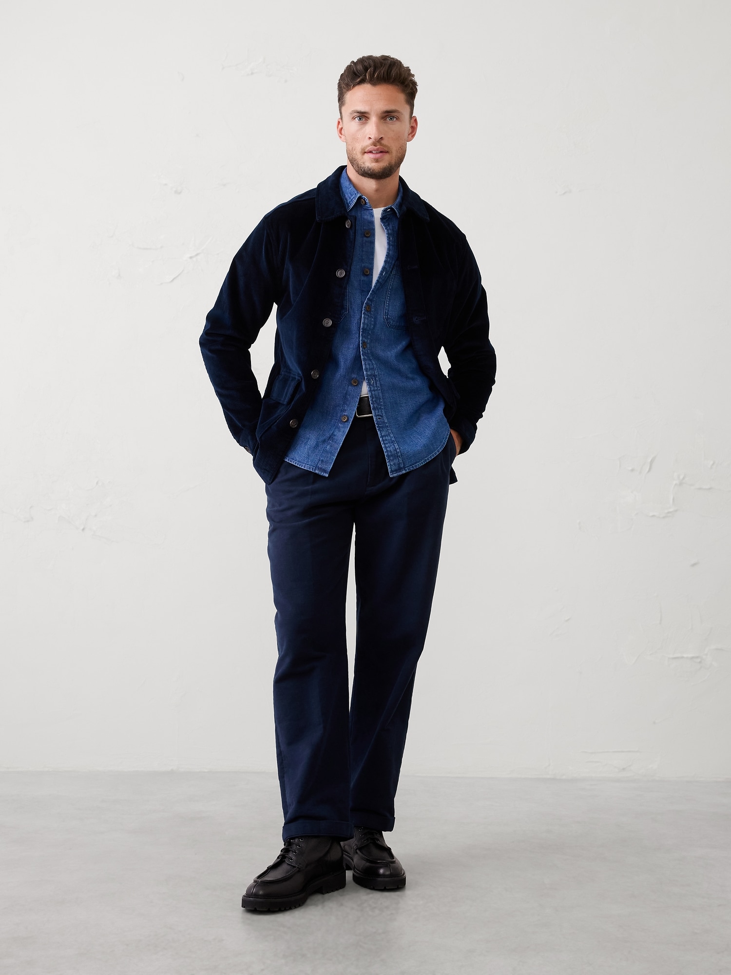 Standard-Fit Heritage Denim Shirt - Medium Wash